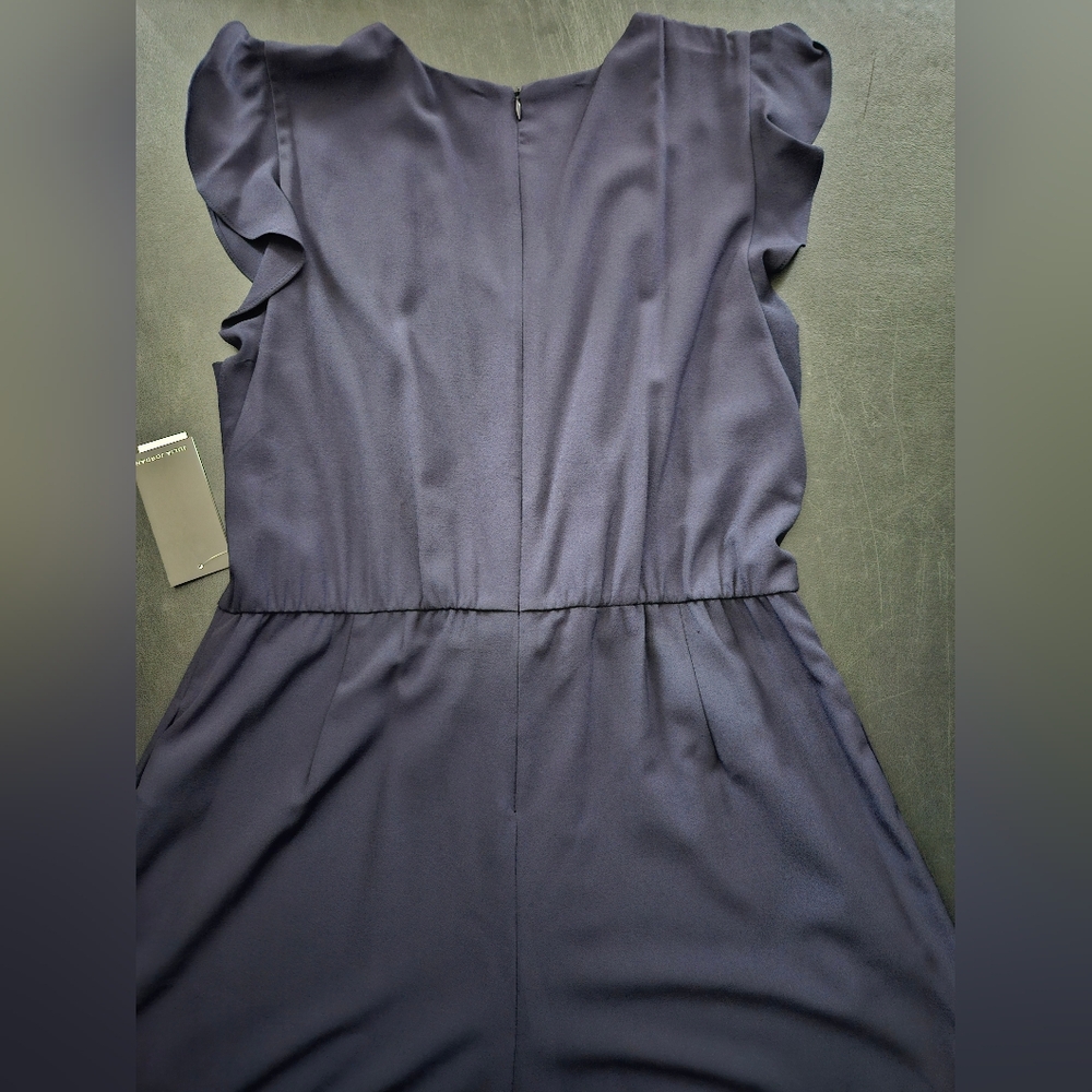 NWT - Julia Jordan Navy Flutter Sleeve Jumpsuit w Tie Front Waist - Size 16. - Picture 10 of 12